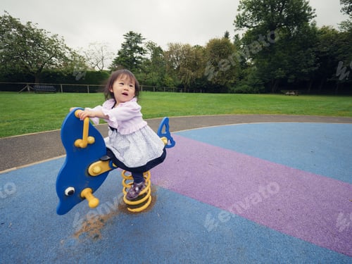 Preview: Baby Girl On Rocking Horse