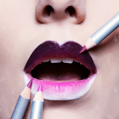 Preview: Sexy Lips. Beauty Red Lip Makeup Detail. Beautiful Make-Up Closeup. Sensual Open Mouth. Lipstick Or