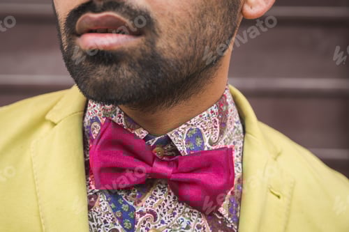 Preview: Man Wearing Bowtie and Yellow Jacket