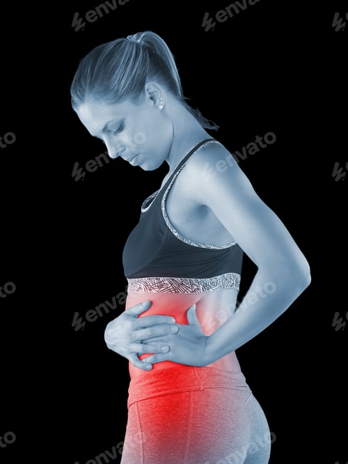 Preview: Young Woman With Adombinal Pain And Stomach Cramps