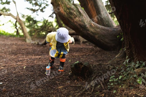 Preview: Toddler Girl Playing Exploration In Spring Park