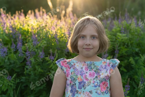 Preview: Portrait Of Summer Girl In Summer In A Field
