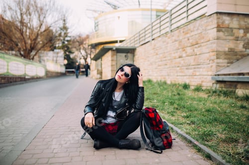 Preview: Girl Posing On A Street