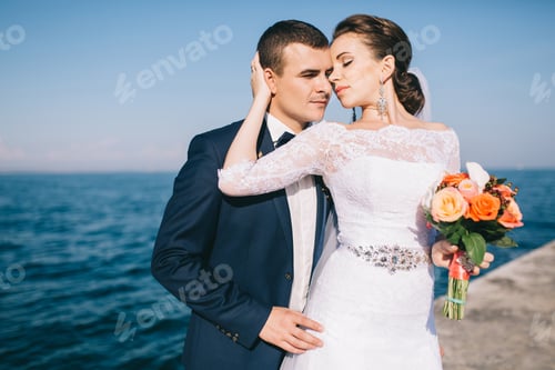 Preview: Wedding Couple On The Background Of The Sea
