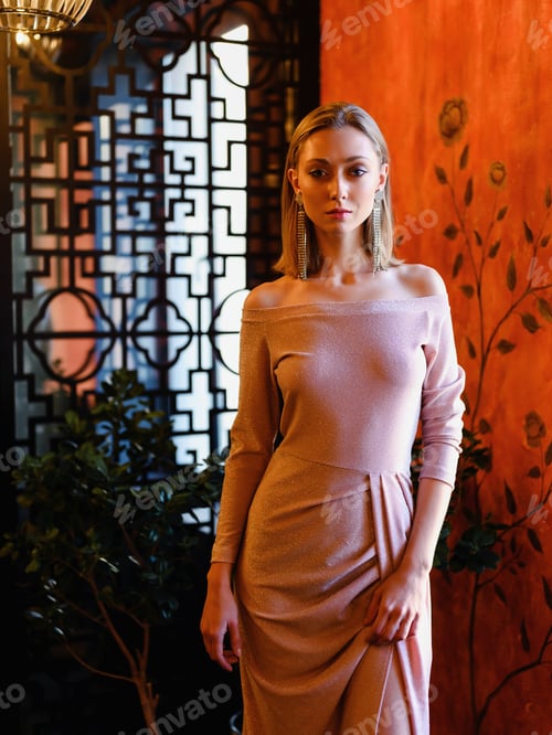 Preview: Girl In A Long Dress. Fashion Shooting In The Interior.