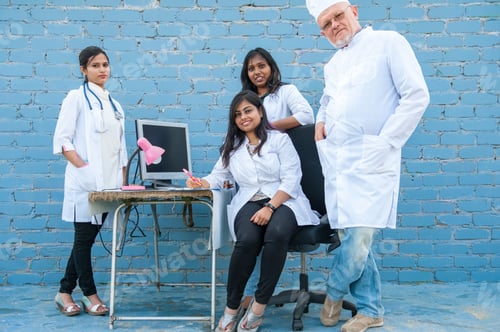 Preview: Attractive Young Indian College Students Study Abroad At Prestigious Institute. Successful Girls In