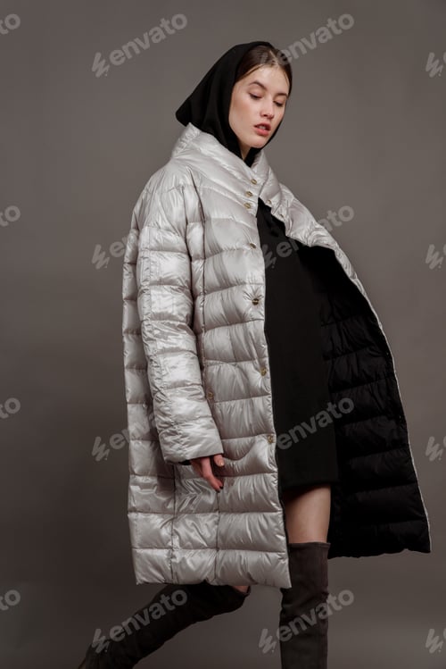 Preview: Fashion Shooting In Studio . Professional Model , Fashionable Clothes And Style, New Collection