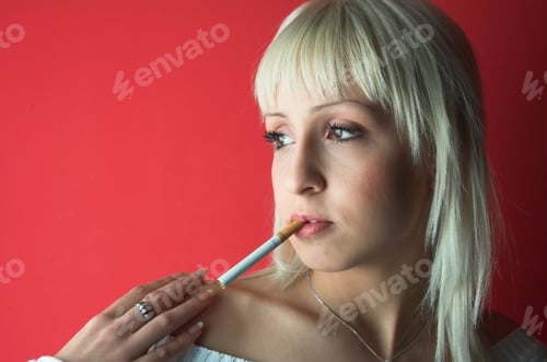Preview: Attractive Girl With Cigarette.