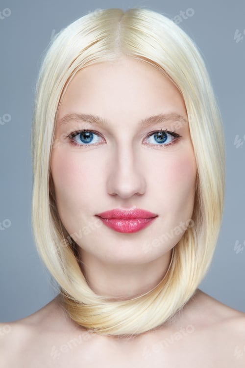 Preview: Portrait Of Young Beautiful Woman With Bleached Hair