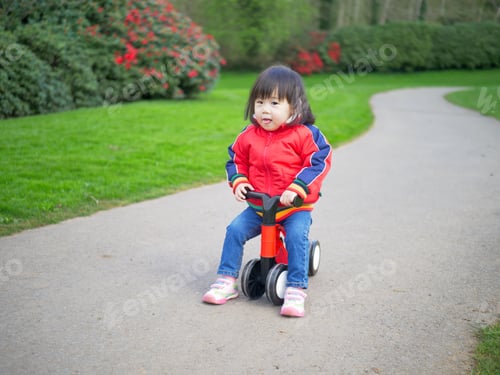 Preview: Baby Girl Play At Outdoor Playground