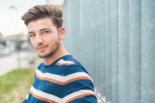 Preview: Handsome Young Caucasian Man, Closeup Of Beautiful Guy