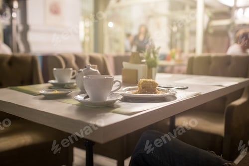 Preview: A Young Man Pours Tea From A Brewer In A Coffee Shop Or Restaurant. Tea Ceremony