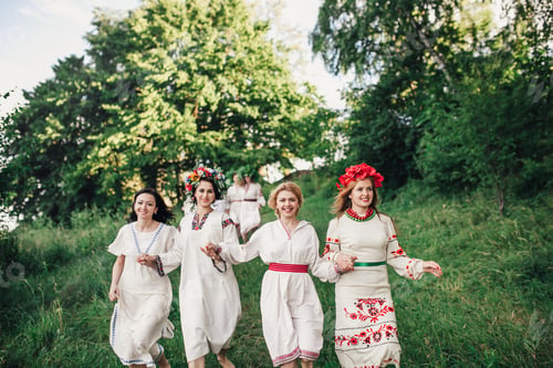 Preview: Young Pagan Slavic Girl Conduct Ceremony On Midsummer