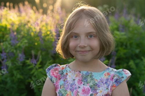 Preview: Portrait Of Summer Girl In Summer In A Field