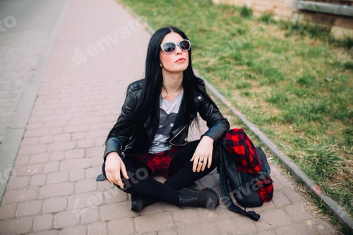 Preview: Girl Posing On A Street
