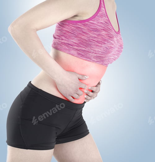 Preview: Young Woman With Adombinal Pain And Stomach Cramps