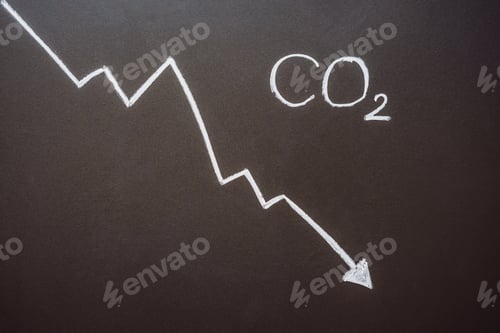 Preview: Reducing Co2 Levels. Graph Of The Decline In Carbon Dioxide Levels