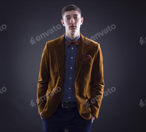 Preview: Portrait Of A Handsome Young Man In A Red Jacket.