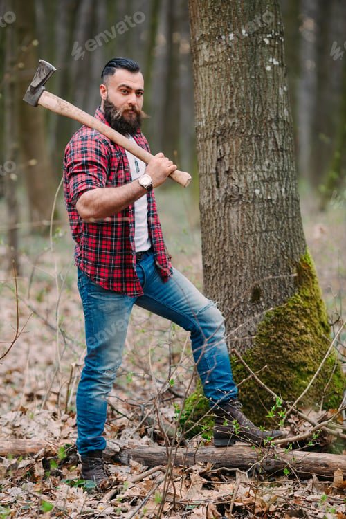 Preview: Bearded Man With An Ax