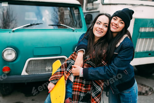 Preview: Two Street Girl With Skate