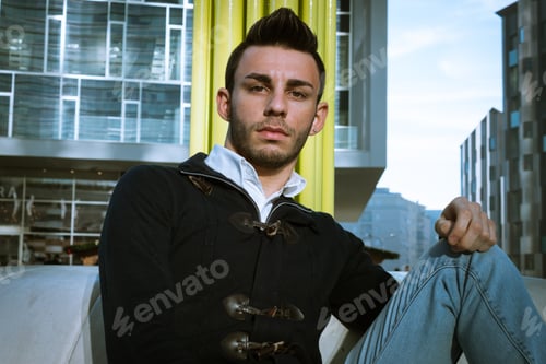 Preview: Portrait Of A Handsome Young Man With Beard