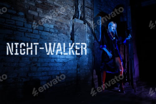 Preview: Fashion Shooting In Asian Style, Night City, Neon Lights And Fashionable Clothes, Professional