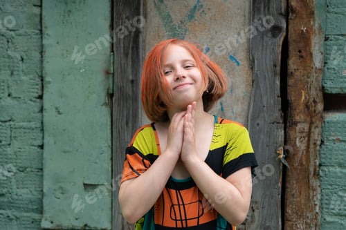 Preview: Portrait Of A Village Girl With Red Hair