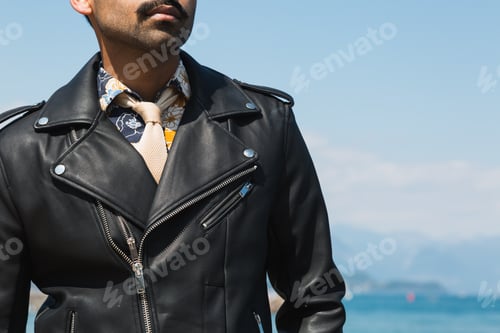 Preview: Detail Of A Man Posing In A Vacation Context. Street Fashion And Style.