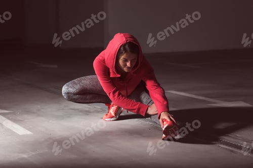 Preview: Fitness Sporty Exercising Active Woman, Workout Practicing Recreation Training Female