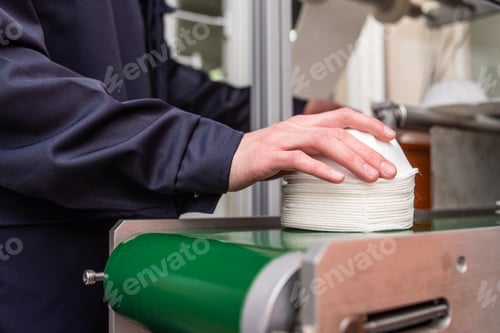 Preview: The Guy Works In A Factory For The Manufacture Of Medical Masks With Nanofiber. Coronovirus And