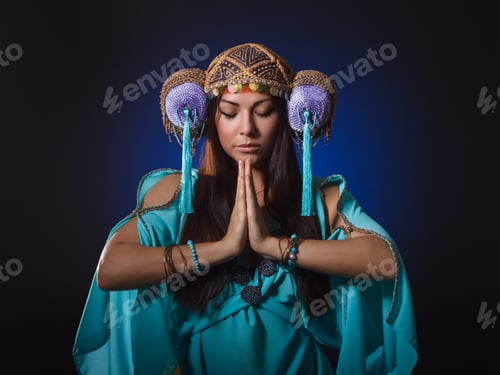 Preview: Beautiful Oriental Woman In National Dress.