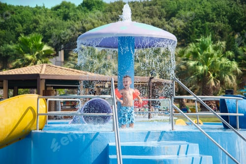 Preview: Little Boy Having Fun In Pool