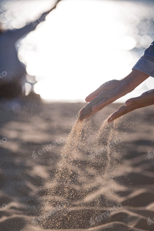 Preview: A Young Woman Next To The Peaceful Waters Of A Lake.