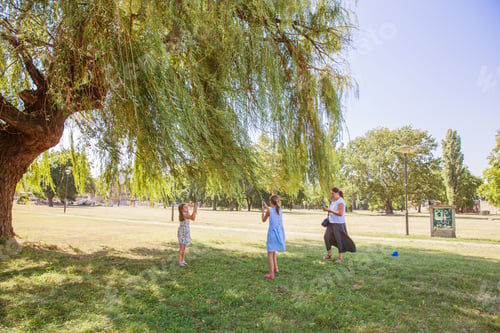 Preview: Family Have Fun On Beautiful Summer Day In The Park.