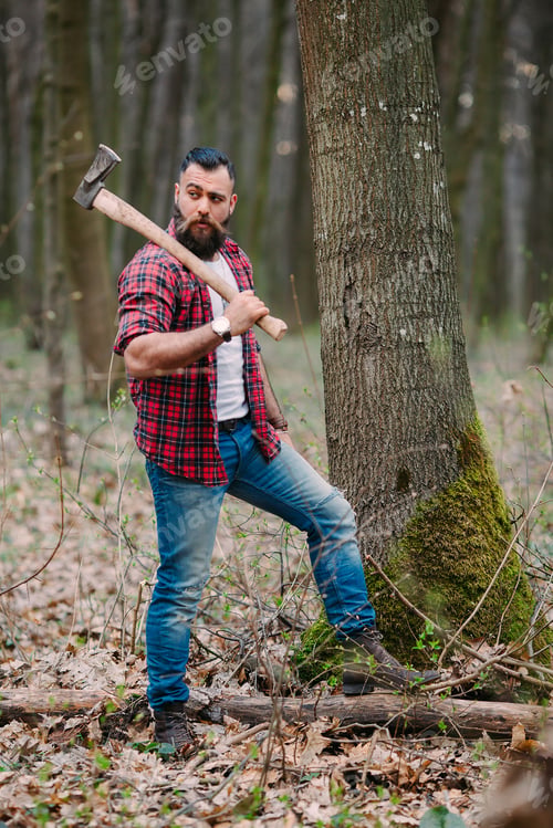 Preview: Bearded Man With An Ax