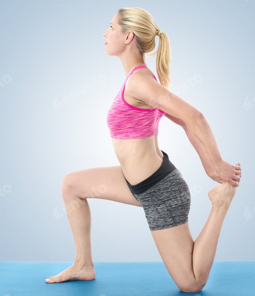 Preview: Woman Making Pilates Mat Exercises.