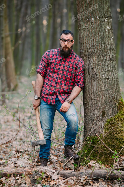 Preview: Bearded Man With An Ax