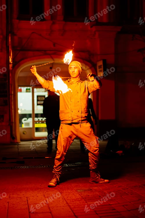 Preview: The Guy On The Street Turns A Torch Of Fire.