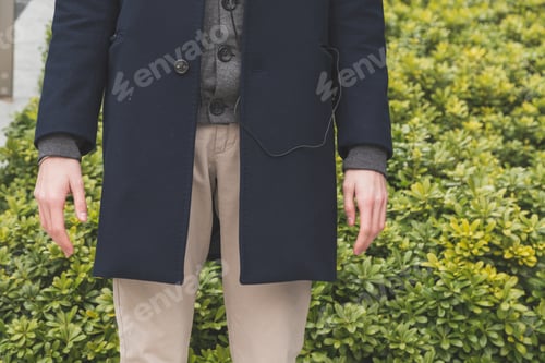 Preview: Detail Of A Young Handsome Man Posing In An Urban Context