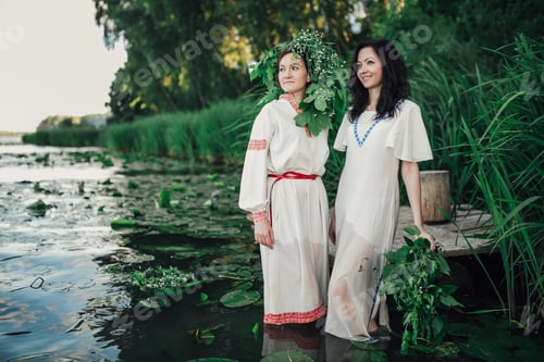 Preview: Young Pagan Slavic Girl Conduct Ceremony On Midsummer