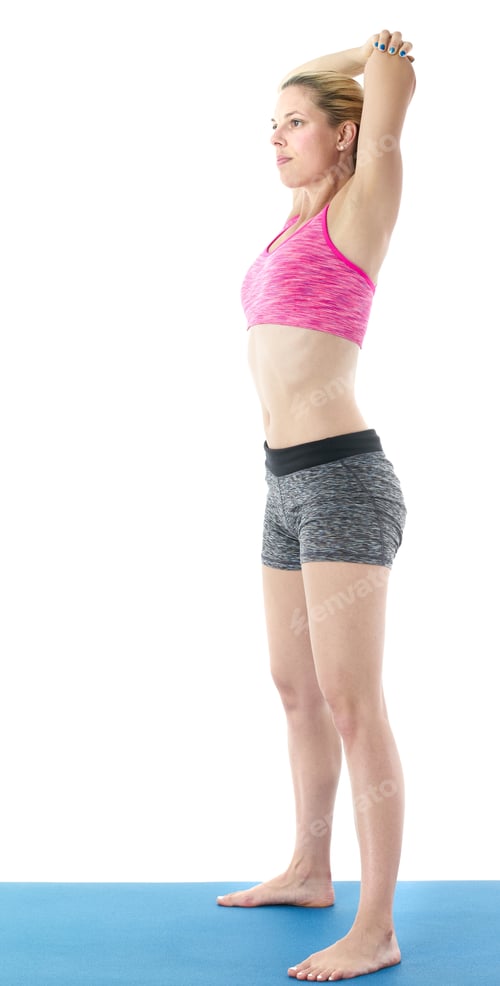 Preview: Woman Making Pilates Mat Exercises.