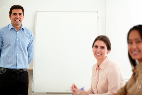 Preview: Portrait Of A Professional Multi Ethnic Colleagues Group Smiling And Looking At You During A