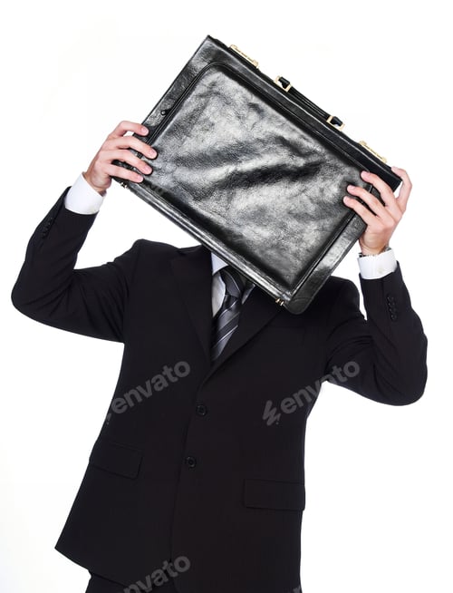 Preview: Busniess Man Burrow With Bag Over Face
