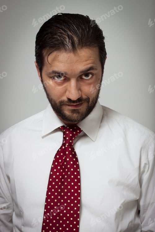 Preview: Portrait Of A Young Bearded Man With Red Tie