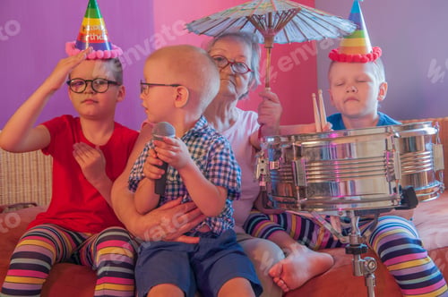 Preview: Senior Woman With Little Grandson
