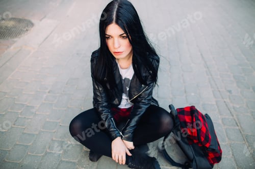 Preview: Girl Posing On A Street