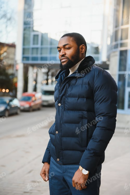 Preview: African American Man In Stylish New Clothes On The Street