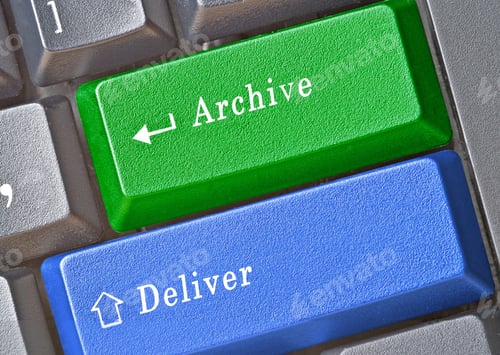 Preview: Keyboard With Keys To Archive And Deliver