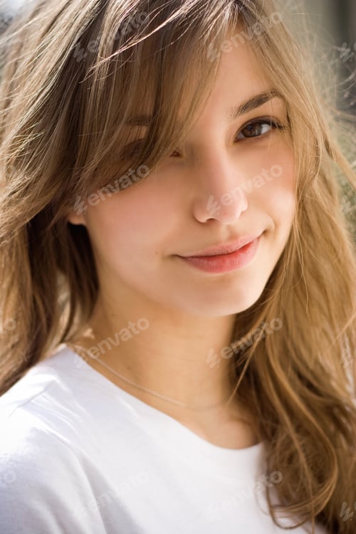 Preview: Portrait Of A Beautiful Young Brunette.