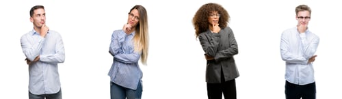 Preview: Team Of Business Men And Women Looking Confident At The Camera With Smile With Crossed Arms And